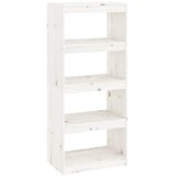 Ormarić za knjige / pregrada bijeli 60x30x135,5 cm od borovine | shoptok.hr