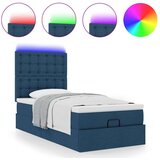  Otomanski okvir kreveta s madraca plavi 90x200cm od tkanine | shoptok.hr