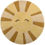 Bež/jantarni vunen dječji tepih ø110 cm Sun –