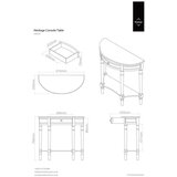 Premier Housewares Siva stranska mizica iz masivnega bora 33x81 cm Heritage – | Shoptok.si