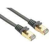 Hama 41896 RJ45 omrežni kabel\, Patch kabel CAT 5e S/STP 5.00 m siva z zaščitnim zapornim zatičem 1 kos, (20414824) | Shoptok.si