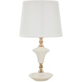 Mauro Ferretti Bijela stolna lampa s tekstilnim sjenilom (visina 45 cm) Caserta – Cijene