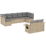  The Living Store Vrtna garnitura 9-delna z blazinami bež poli ratan - Vrtna Sedežna Garniture, (21443233) | Shoptok.si