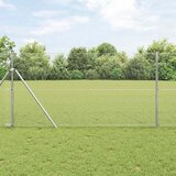  Zavarena žičana ograda 5000 x 140 cm Srebrno | shoptok.hr