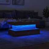  Stolić za kavu s LED svjetlima smeđa boja hrasta 90x50x40 cm | shoptok.hr
