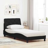 vidaXL krevet s madracem crni 80 x 200 cm od tkanine | shoptok.hr