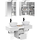  Set ormarića za kupaonicu 5 pcs Bijela 43 x 16 x 62,5 cm | shoptok.hr