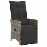  5-dijelni vrtni bistro set od poliratana s jastucima sivi | shoptok.hr