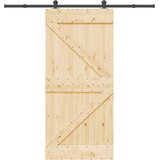  Klizna vrata NARVIK Prirodna i crna 95 x 210 cm (213,5 cm) | shoptok.hr