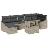  Sjedeća garnitura za vrt 8 kom. Svijetlo siva i tamno siva Svjetlosiva 100 x 55 x 73 cm | shoptok.hr