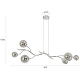  Brilagi - LED luster na sajli MISTEL 6xG9/3W/230V crni hrom/zadimljeno staklo | Eponuda.com