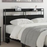 vidaXL skladišno uzglavlje crni hrast 120 cm konstruirano drvo | shoptok.hr