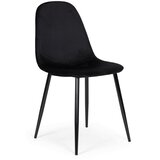 ModernHome Set od 4 baršunaste stolice za blagovaonicu i dnevni boravak - crne | shoptok.hr
