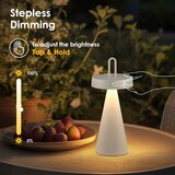  LED prigušiva spoljašnja punjiva dodirna stona lampa HALO LED/1,5W/3,7V 3000 mAh IP44 siva | Eponuda.com