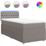 Maison Chic Box spring postelja - Vzmetna postelja z vzmetnico taupe 90x200 cm blago SL4777, (21888031) | Shoptok.si