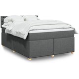 vidaXL Box spring postelja z vzmetnico temno siva 140x200 cm blago Cene