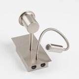 Brilagi LED fleksibilna lampa BOBO 1xE27/25W/230V + LED/3W matni hrom/bela/zečići | Eponuda.com