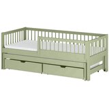  Drveni dječji krevet Softi s dodatnim krevetom i ladicom - olive - 200x90 - Bez madraca | shoptok.hr