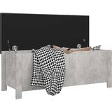 vidaXL Škatla z blazino betonsko siva 105x40x45 cm iverna plošča | Shoptok.si