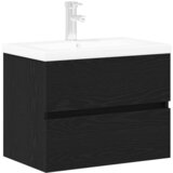  Kupaonski ormarić za sudoper Crni hrast 60 x 39 x 62 cm | shoptok.hr