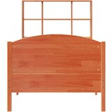 vidaXL Knjižna postelja brez vzmetnice vošč. rjava 100x200 cm borovina | Shoptok.si
