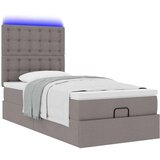 vidaXL otomanski okvir kreveta s madraca smeđesivi 90x190cm tkanine | shoptok.hr