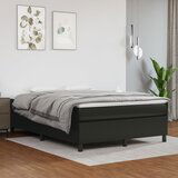 The Living Store Box spring postelja z vzmetnico črn 140x190 cm umetno usnje - Box Spring Postelja, (21515750) Cene