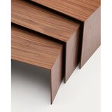 Kave Home Stranske mizice v kompletu 3 ks v orehovem dekorju 40x60 cm Litto – | Shoptok.si