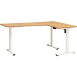 MID.YOU PISALNA MIZA kovina, leseni material bela, barve hrasta | Shoptok.si