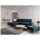 Windsor & Co Sofas Petrolej modra raztegljiva sedežna garnitura Windsor & Co Zofe Planet, levi kot | Shoptok.si