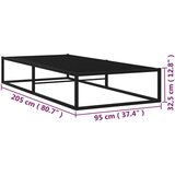 vidaXL Okvir za krevet crni metalni 90 x 200 cm | shoptok.hr