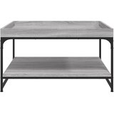  Stolić za kavu siva boja hrasta 80x80x45 cm od drva i željeza | shoptok.hr