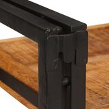 vidaXL Nočna omarica 2 pcs Rjava in črna Masiven les manga | Shoptok.si