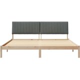  Okvir za krevet s uzglavljem Smeđa 200 x 200 cm tkanina | shoptok.hr