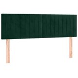  LED uzglavlje tamnozeleno 144x5x78/88 cm baršunasto | shoptok.hr