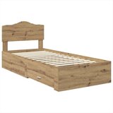  Konstrukcija postelje Umetni hrast 90 x 200 cm Konstruiran les, (5000102322) | Shoptok.si