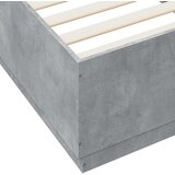  Krevetna konstrukcija s LED svjetlom Betonska siva 80 x 200 cm | shoptok.hr