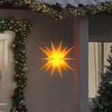  Božićna svjetla s LED žaruljama 3 kom sklopiva žuta 57 cm