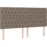  Krevet s oprugama i madracem smeđesivi 200x200 cm od tkanine | shoptok.hr