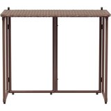 vidaXL Zložljiva vrtna miza Brown 90x51x75 cm Poly Rattan | Shoptok.si