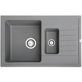 Metalac Inko metalac granitna sudopera x granit quadro plus 1.5D 780x500 fi 90 sa sifonom grafit 372988 | ePonuda.com