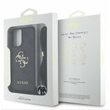 Guess PU 4G Metal Logo Crossbody Popruh Zadní Kryt pro iPhone 16 Black Ovitek za telefon Vijolična | Shoptok.si