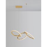 Nova Luce Aluminijasta LED zatemnitvena viseča svetilka v zlati barvi Girish – | Shoptok.si