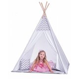 Molarem Home Dječji tipi šator TEEPEE TENT 124x124x170 cm s prostirkom i 2 jastuka | shoptok.hr