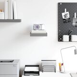  Plutajuća zidna polica visoki sjaj siva 23 x 23,5 x 3,8 cm MDF | shoptok.hr