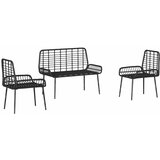  Vrtni set za objed 3 pcs Crna i antracit poliratan | Eponuda.com