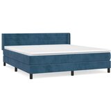  The Living Store Box spring postelja z vzmetnico temno modra 180x200 cm žamet - Box Spring Postelja, (21449039) | Shoptok.si