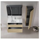 Hanah home Kupatilski ormarić sa umivaonikom i ogledalom (2 komada) Messina 100 v2 390 | Eponuda.com