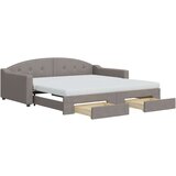  Dnevni krevet na razvlačenje smeđesivi 100 x 200 cm od tkanine | shoptok.hr