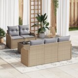 Set za vrtne sofe s jastučićima bež poli ratana | shoptok.hr